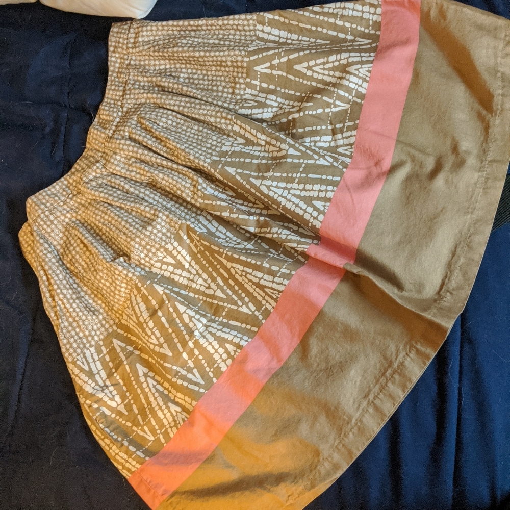 George aline coral & tan skirt